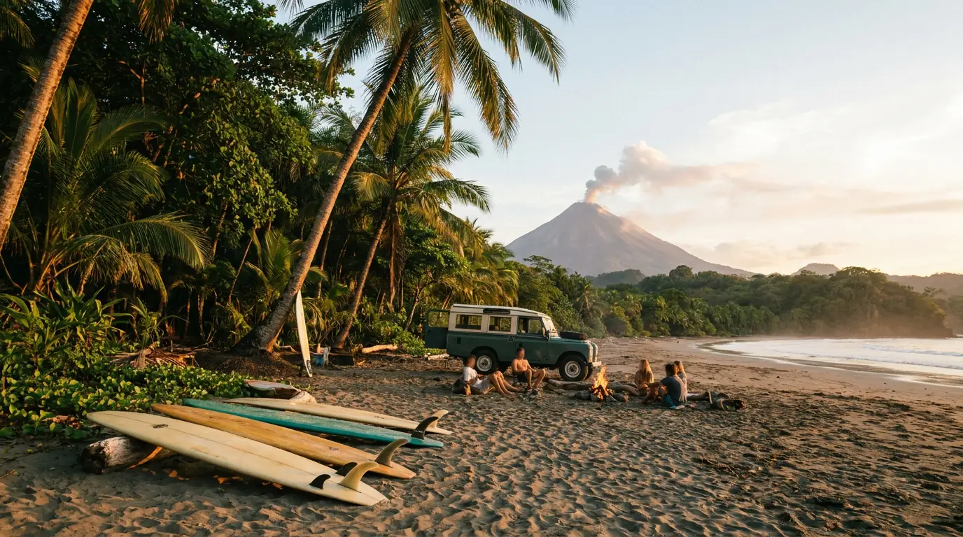 Selva, vulcões e mar quente: a Costa Rica é surf com pura vida